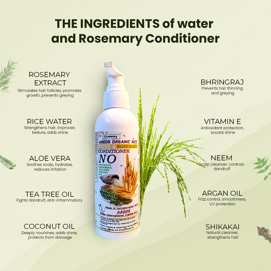 Aroos Organic Rosemary & Rice Water Conditioner